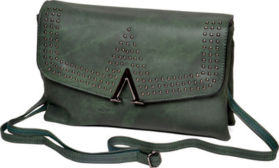 

Blossom Women Casual Green PU Sling Bag