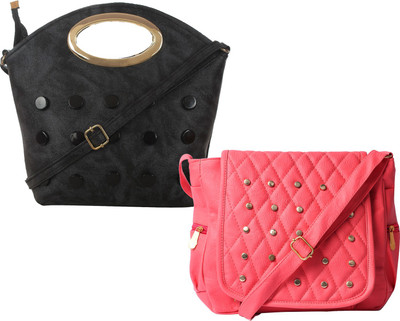

Fillin Cart Women Casual, Evening/Party, Formal Black, Yellow PU Sling Bag