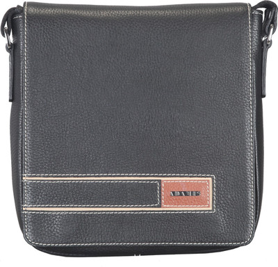 

Adamis Men Formal Black Genuine Leather Sling Bag