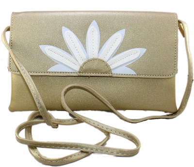 

Skoll Girls Casual Gold Synthetic Leather Sling Bag