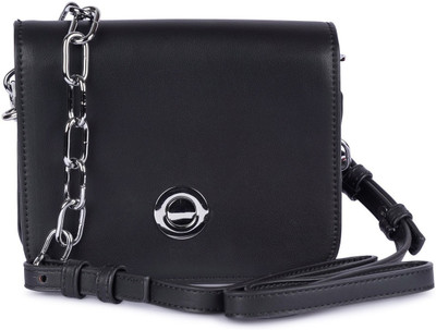 

Prink Women Formal Black Leatherette Sling Bag