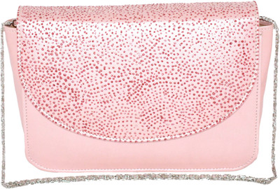 MINAAR Women Evening/Party, Casual Pink PU Sling Bag