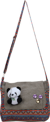

Aadhunik Libaas Girls Casual Red Cotton Sling Bag