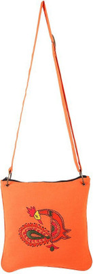 

I Village Men & Women Casual Orange Cotton Sling Bag