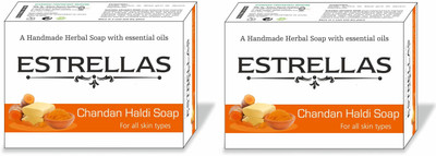 

Estrellas life sciences Chandan Haldi Hand made Herbal Soap(180 g, Pack of 2)