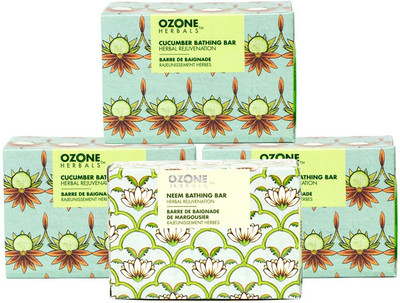 

Ozone Herbal Cucumber & Neem Soap Pack 0f 4(500 g, Pack of 4)