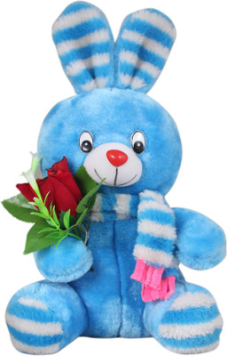 

Tickles Blessing Muffler Rabbit With Rose 25 cm - 25 cm(Blue)