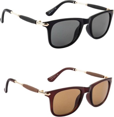 Rich Club Wayfarer Sunglasses(For Boys & Girls, Black, Black)