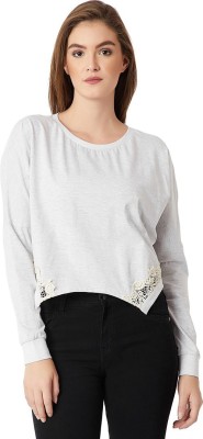 Miss Chase Casual Regular Sleeve Solid Women White Top