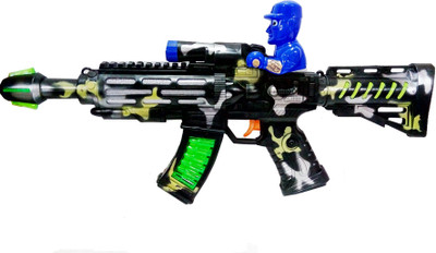 

TALKING GANESHA Bo Super Military Machine Gun With Lights & Sound To Gun For Kids(Multicolor)