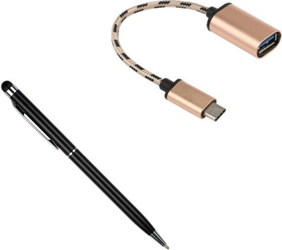 

OLECTRA Prime series of type c otg cable and stylus touch screen pen. USB Adapter(Multicolor)