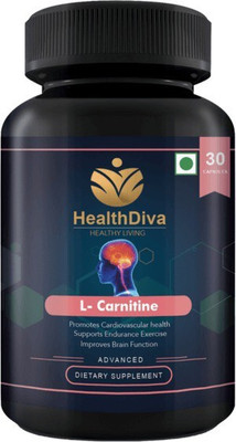 

HealthDiva L- Carnitine -FREE FORM AMINO ACID,Promotes Cardiovascular health(30 No)