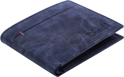 

Chardlie Men Casual Blue Genuine Leather Wallet(3 Card Slots)