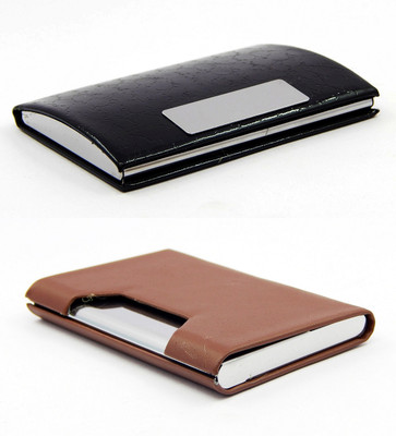 

ELS Men Casual Black, Brown Artificial Leather Card Holder(8 Card Slots)