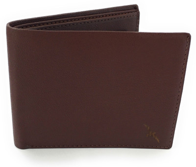 

Ficuster Men Formal Brown Genuine Leather Wallet(3 Card Slots), Dark brown