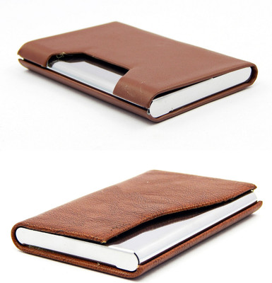 

ELS Men Casual Brown Artificial Leather Card Holder(8 Card Slots)