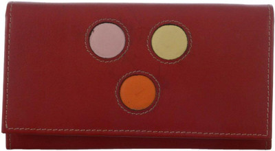 

Leatherman Women Casual Maroon Genuine Leather Wallet(12 Card Slots), Tan