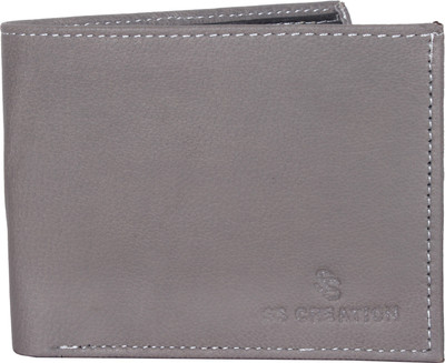 

SS CREATION Men Grey Genuine Leather Wallet(1 Card Slot)