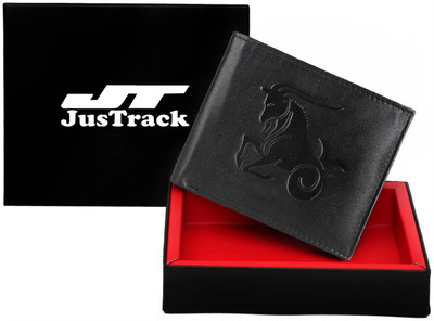 

JusTrack Men Casual Black Genuine Leather Wallet(1 Card Slot)
