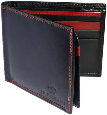 

NUKAICHAU Women Casual Blue Genuine Leather Wallet(8 Card Slots), Black