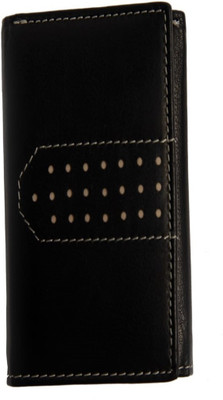 

resegno Men Casual Black Genuine Leather Wallet(5 Card Slots), 113