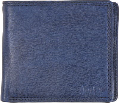 

Tee Ess Men Casual Blue Genuine Leather Wallet(5 Card Slots), Antique blue