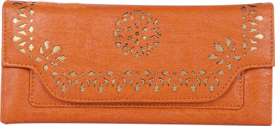 

DN Enterprises Women Casual Tan Genuine Leather Wallet(5 Card Slots), Orange