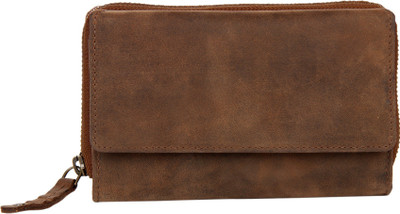 

Leather Zentrum Men Casual Brown Genuine Leather Wallet(11 Card Slots), Black