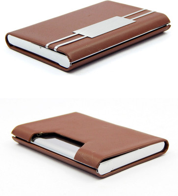 

ELS Men Casual Brown Artificial Leather Card Holder(1 Card Slot)