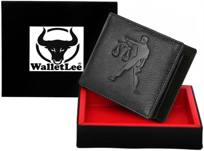 

WalletLee Men Casual Black Genuine Leather Wallet(1 Card Slot)