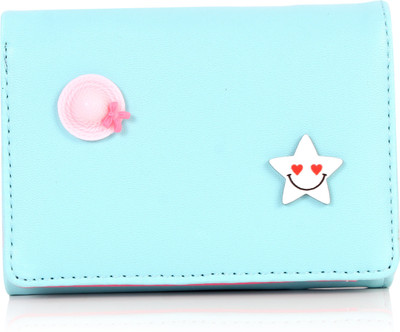

b4bags Girls Blue Artificial Leather Wallet(6 Card Slots), Sky blue