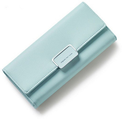 

Elios Women Evening/Party Blue Artificial Leather Wallet(9 Card Slots), Green