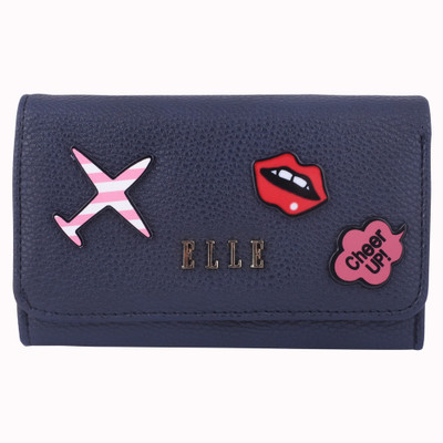

ELLE Women Casual Blue Artificial Leather Wallet(6 Card Slots)