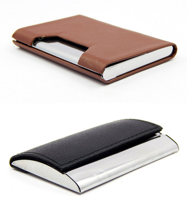 

ELS Men Casual Brown, Black Artificial Leather Card Holder(8 Card Slots), Black;brown