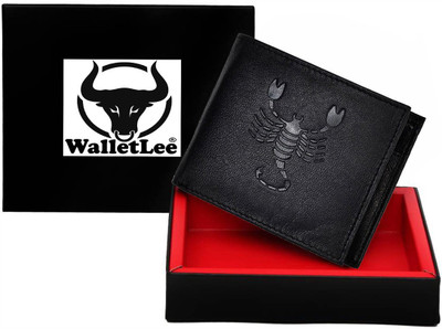 

WalletLee Men Casual Black Genuine Leather Wallet(1 Card Slot)