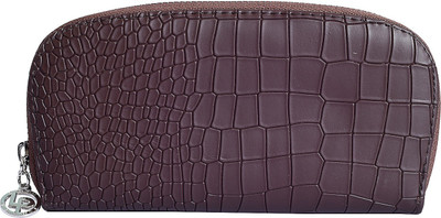 

Lino Perros Women Casual Purple Artificial Leather Wallet(3 Card Slots), Brown