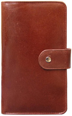 

ABYS Women Brown Genuine Leather Wallet(8 Card Slots)