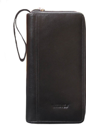 

ABYS Men Black Genuine Leather Wrist Wallet(14 Card Slots)