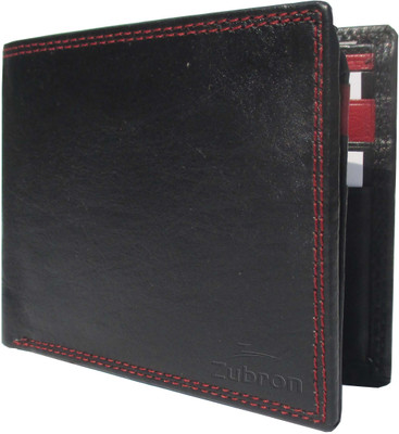 

Zubron Men Casual Black Genuine Leather Wallet(11 Card Slots), Blk001