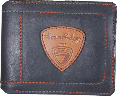 

Honey Badger Men Casual Black Genuine Leather Wallet(8 Card Slots)