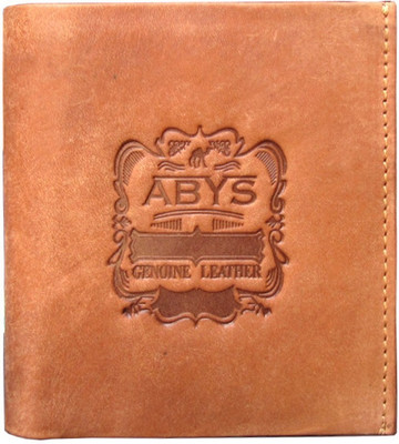 

ABYS Men Casual Tan Genuine Leather Wallet(7 Card Slots)