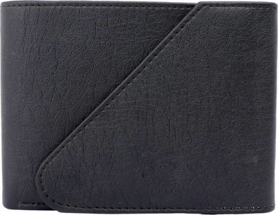 

Quetzal Men Formal Black Artificial Leather Wallet(5 Card Slots)