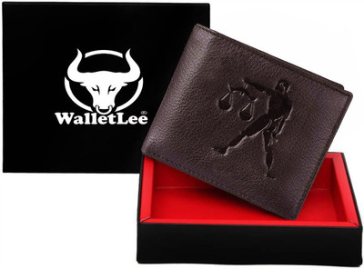 

WalletLee Men Casual Brown Genuine Leather Wallet(1 Card Slot)