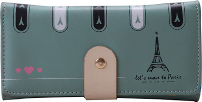 

Cidky Women Casual Blue Artificial Leather Wallet(5 Card Slots), Turquoise blue