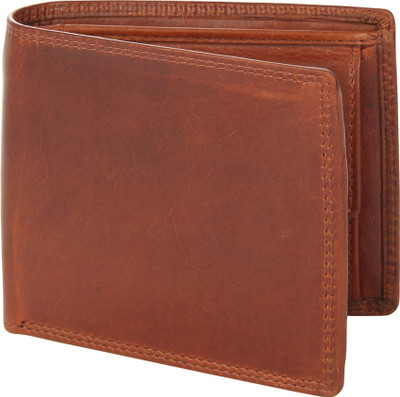 

Leather Zentrum Men Casual Brown Genuine Leather Wallet(11 Card Slots), Tan
