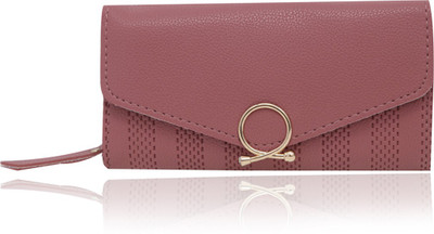 

Minaar Women Pink Artificial Leather Wallet(8 Card Slots), Dark pink