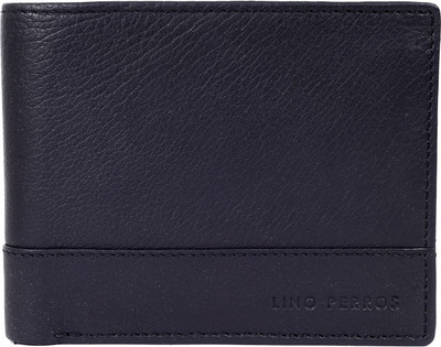 

Lino Perros Men Casual Black Genuine Leather Wallet(2 Card Slots)