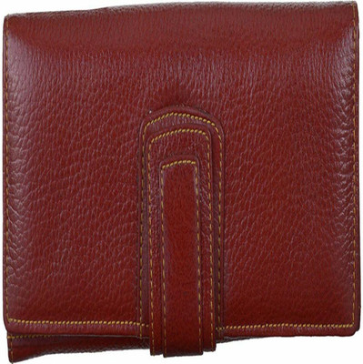 

Leatherman Women Casual Maroon Genuine Leather Wallet(11 Card Slots), Brown