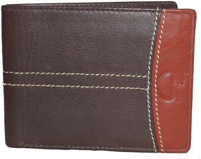 

APF COLLECTION Men Casual Brown, Tan Genuine Leather Wallet(7 Card Slots)
