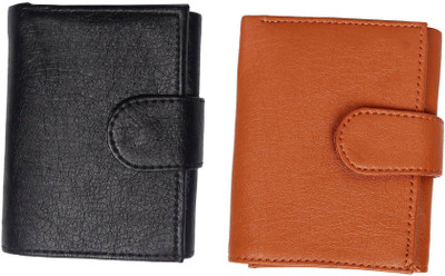 

FERRET Men Casual Black, Tan Genuine Leather, Artificial Leather Wallet(6 Card Slots), Black;brown